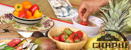 Chocolate Avocado Mousse with Cricket Protein and Strawberries 